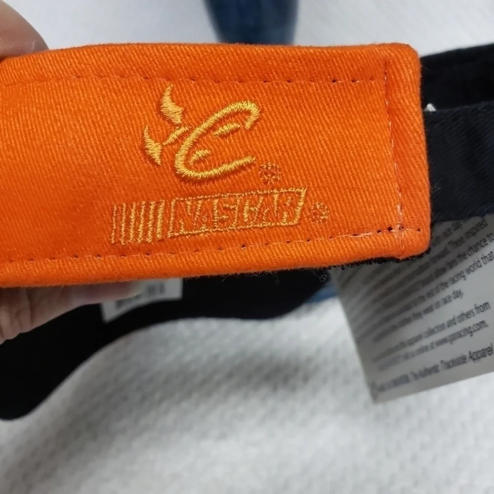 Nascar Racing Visor Stewart #20 Black Orange New‎ Adjustable